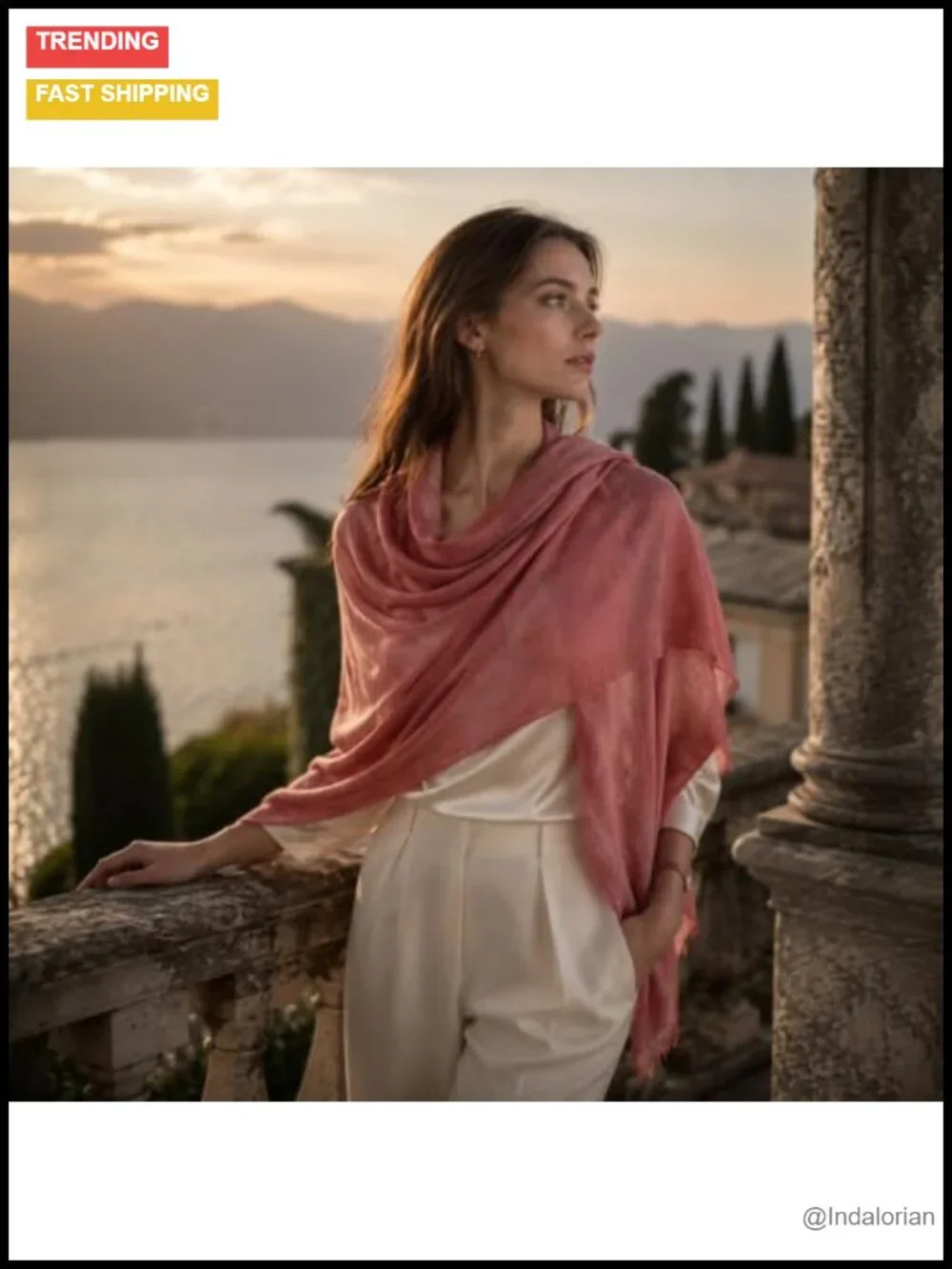 100% Cashmere Oversized Shawl Wrap Scarf, Extra Large 75
